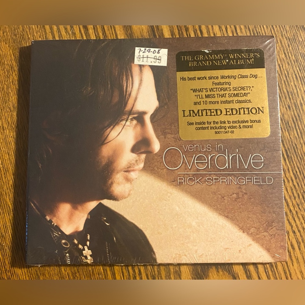 Rick Springfield collectible limited edition CD Venus in Overdrive